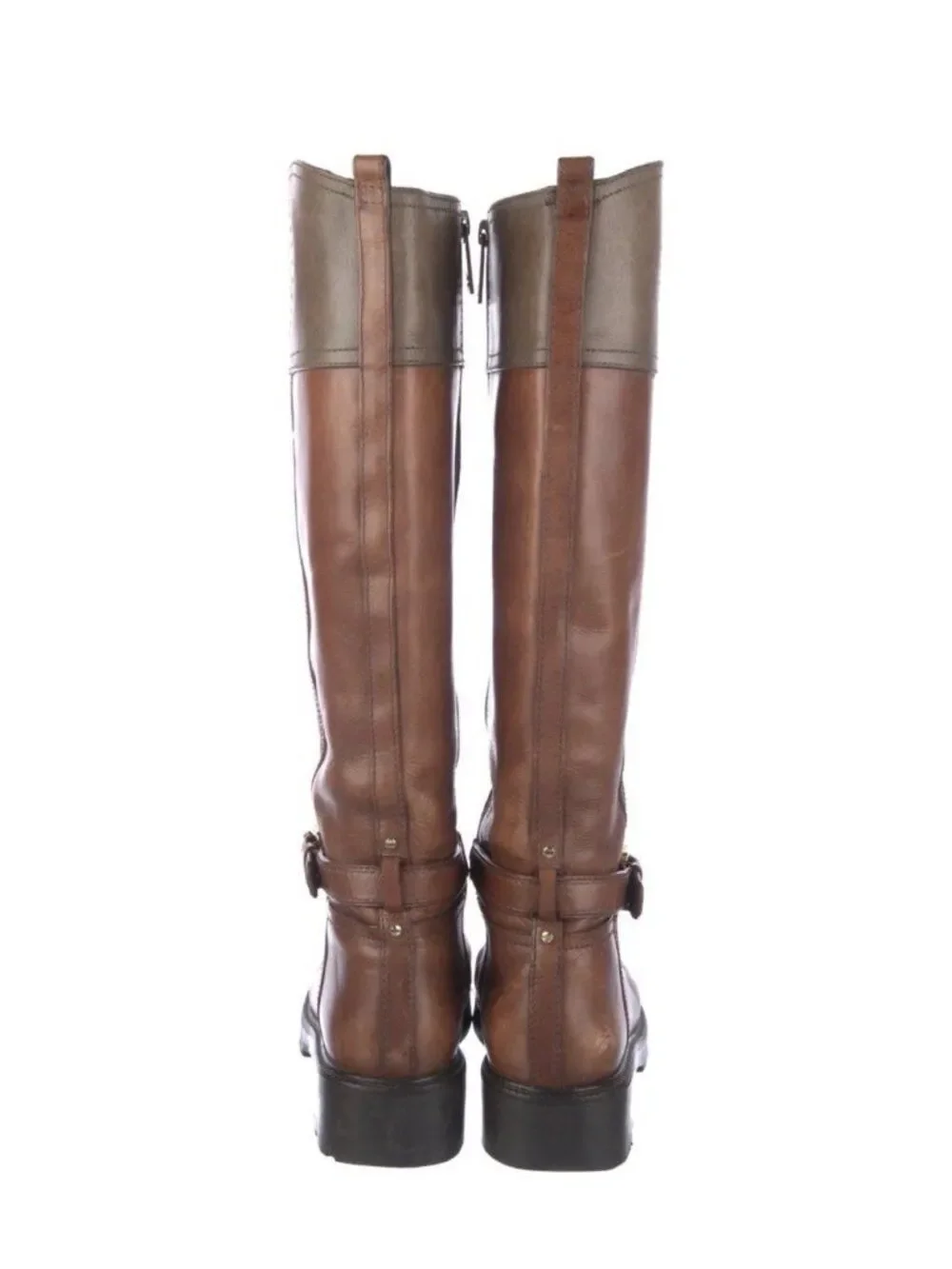 Tory Burch Authentic Brown Genuine Leather Knee High Riding Boots 10